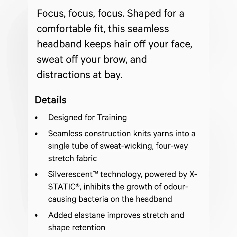 Metal Vent Tech Seamless Wide Headband